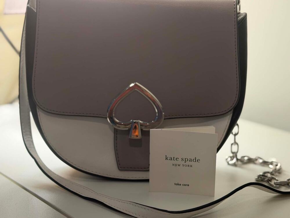 KATE SPADE Nicola Bicolor Twistlock Medium Flap Shoulder Bag Purse